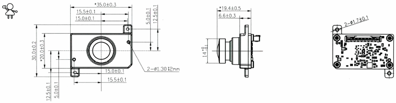 SG3-IMX900C-MIPI Dimensions